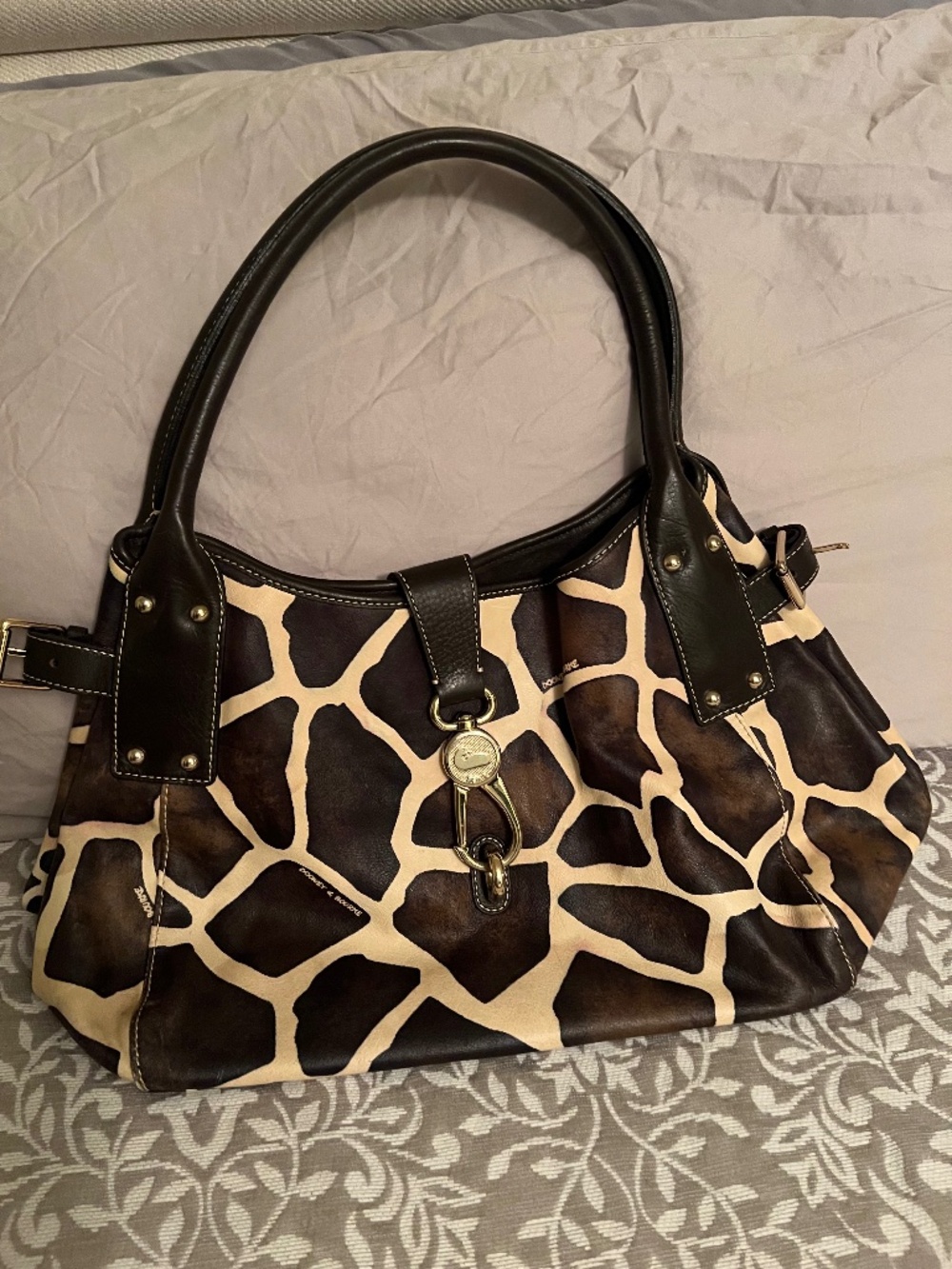 Dooney&Bourke Shoulder Bag Brown&Cream